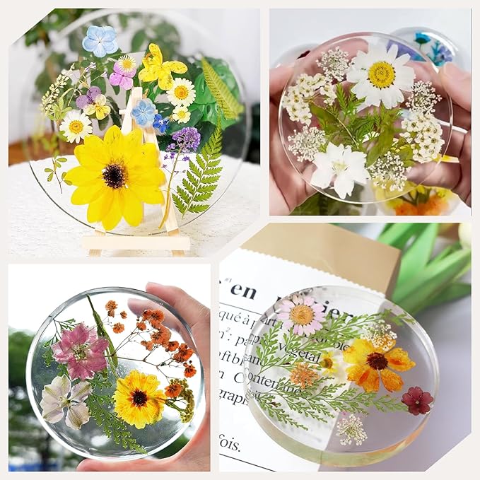 Sjubaopen Deep Round Resin Coaster Molds, 6 Cavity Thicken Round Silicone Coaster Molds for Epoxy Resin, DIY Crafts, Bouquet Preservation,Home Decoration