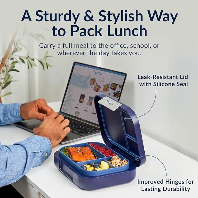 Bentgo Modern Adult Bento Lunch Box with 3-4 Compartments
