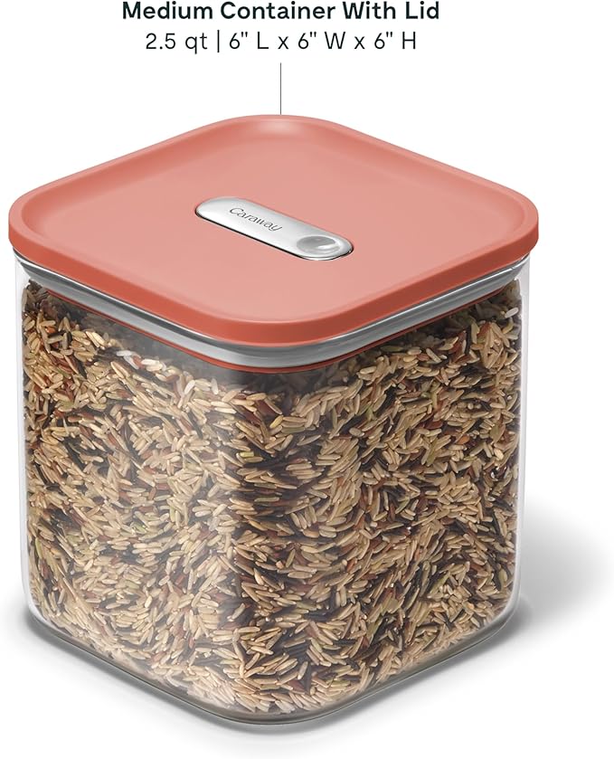 Caraway 2.5 qt Glass Airtight Food Storage Container with Lid