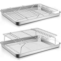 P&P CHEF 16 Inch Baking Sheet with Rack Set, Pans with Stackable Racks