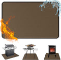 Anze Under Grill Mat for Outdoor Grill, 38 x 65 in，Brown