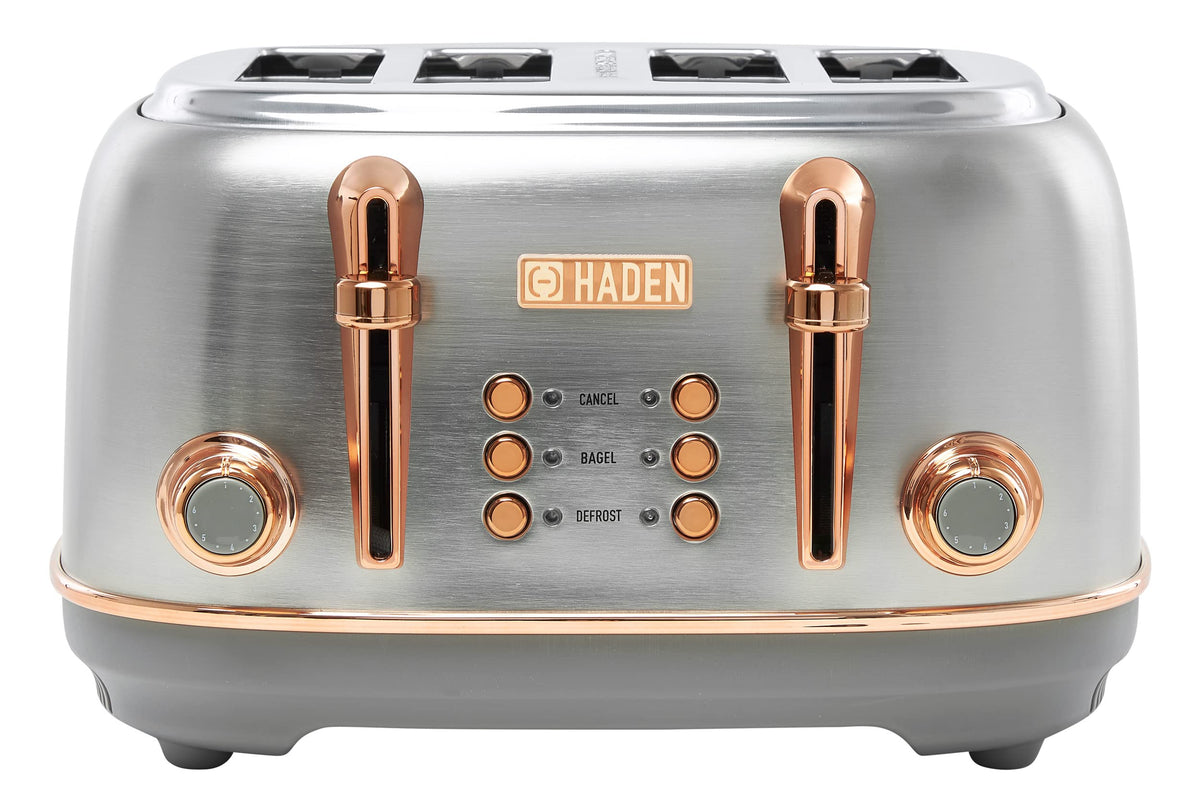 Haden Heritage 4 Slice Wide Slot Stainless Steel Toaster