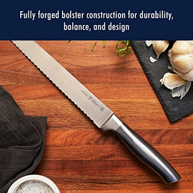 HENCKELS Graphite Razor-Sharp 13-pc Knife Set with Block, Kitchen Knife Sharpener, Chef Knife, Steak Knife, German Engineered Informed by 100+ Years of Mastery