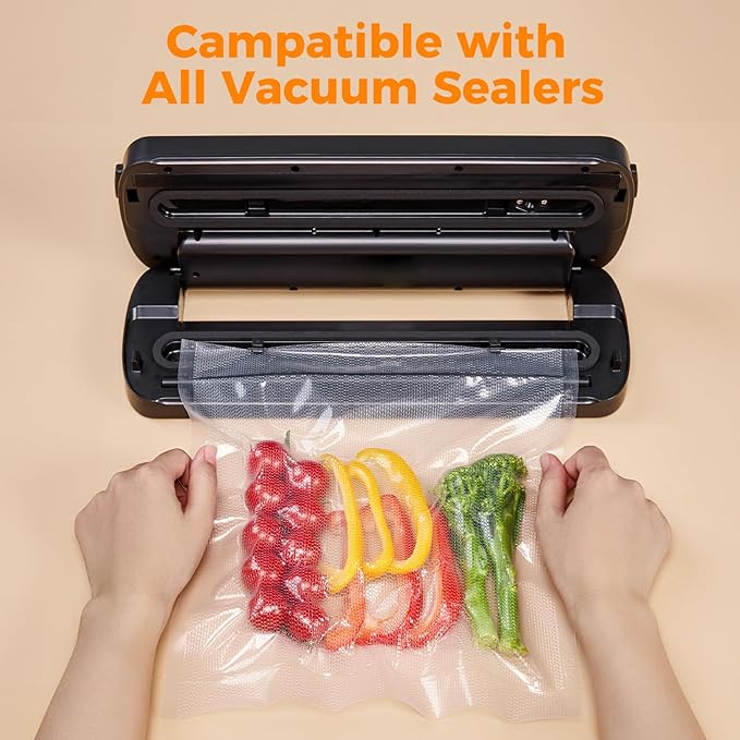 Wevac Vacuum Sealer Bags for Food 8x50 2 Rolls, Fit Food Saver Machines