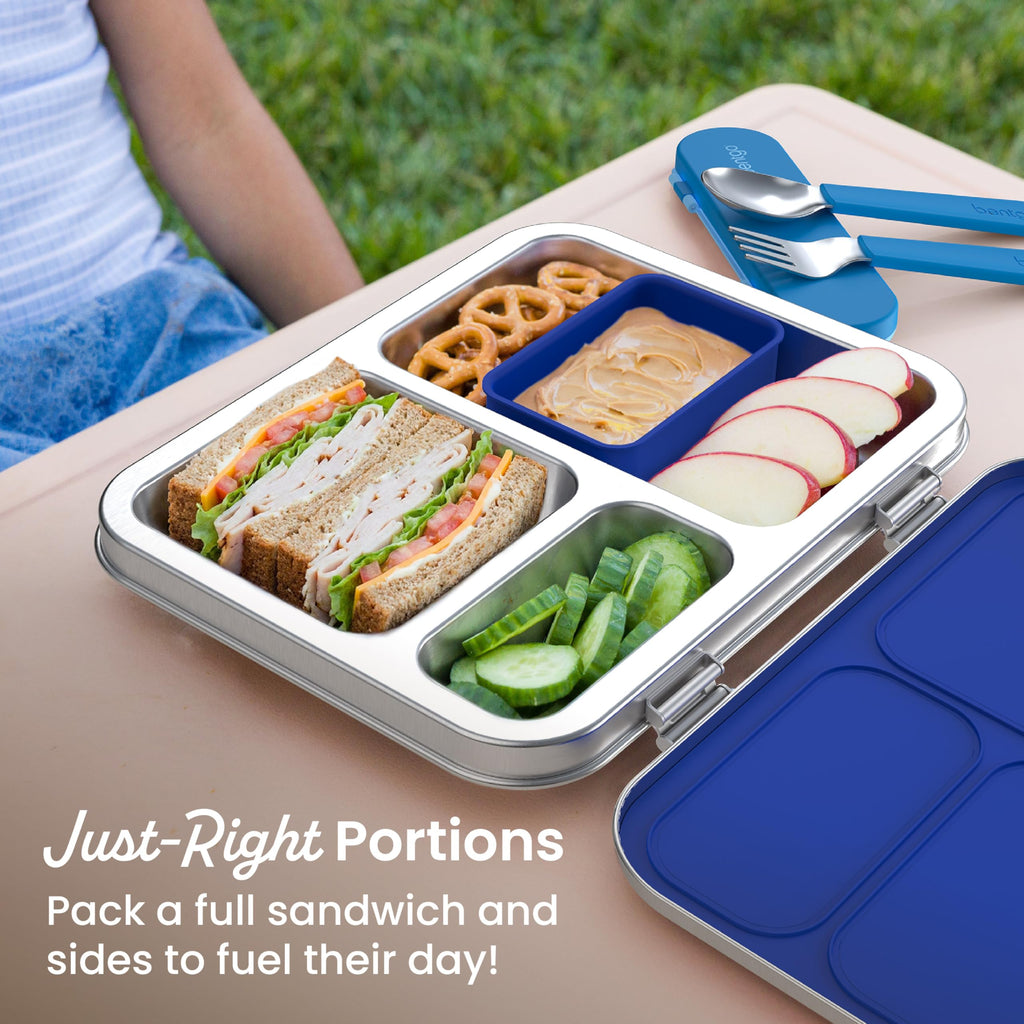 Bentgo Kids Prints Stainless Steel Leak-Resistant 3-Compartment Lunch Box