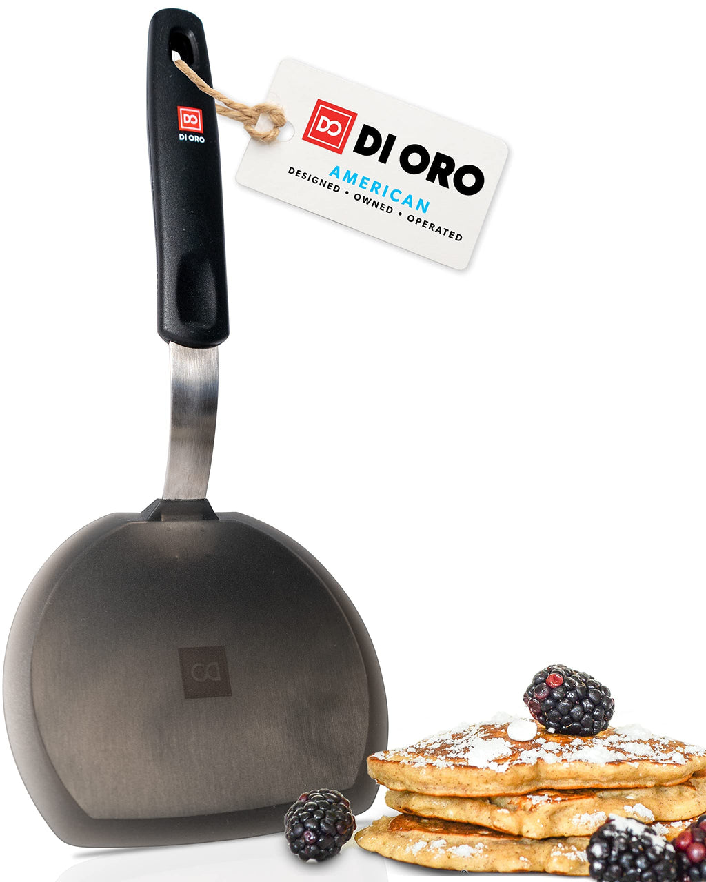 DI ORO Silicone Pancake Turner - Flexible & Thin, 600F Heat Resistant