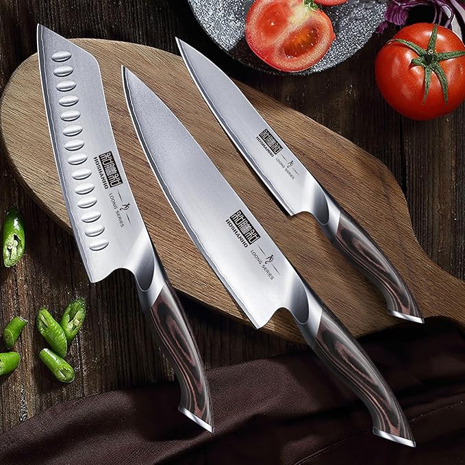 HOSHANHO 3 Pieces Knife Set, Professional Japanese Kitchen Knife Set