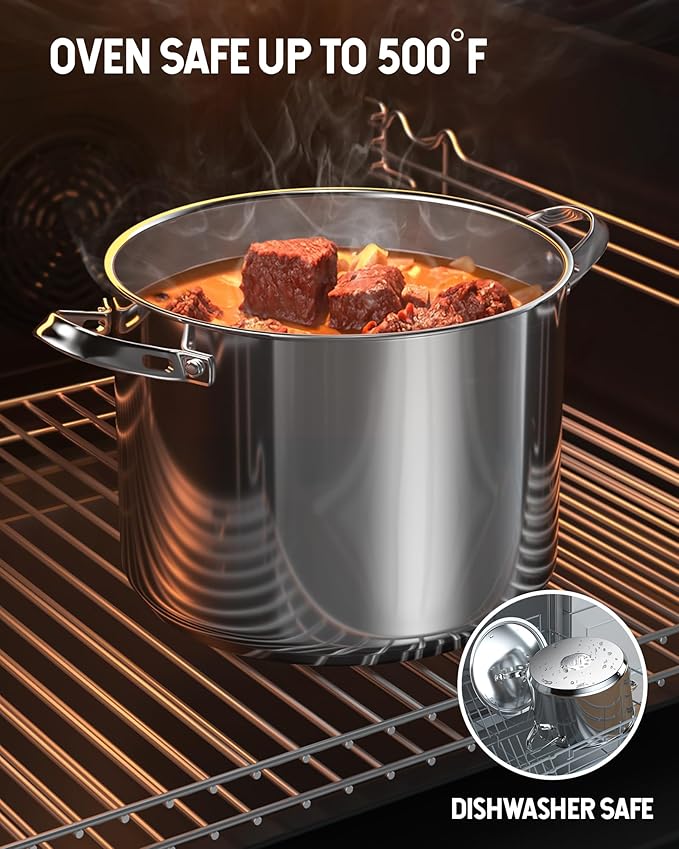 Cooks Standard Heavy Duty Stainless Steel Stock Pot - Large Deep Pot