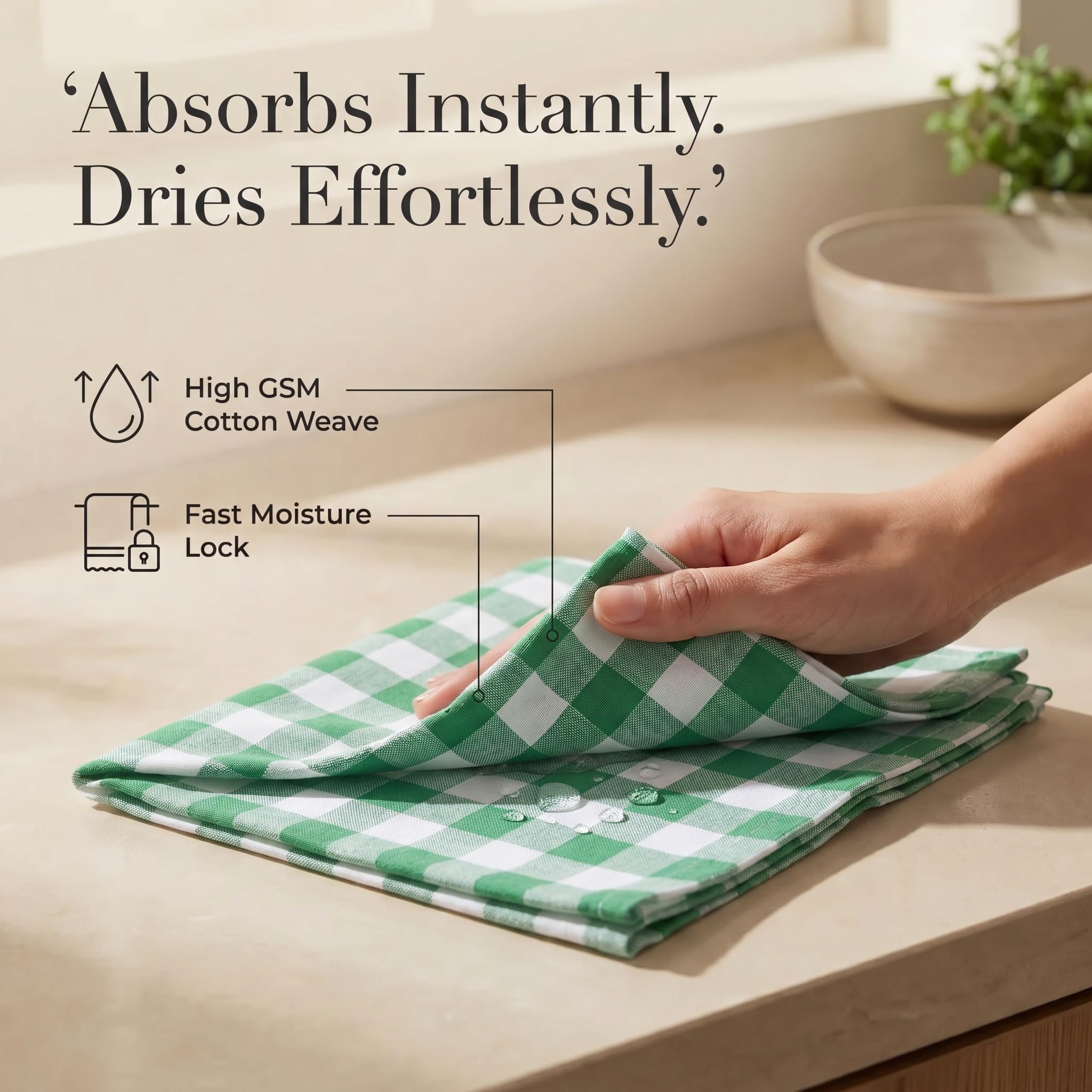 Urban Villa Cloth Napkins Cotton 20x20 (Set of 12) Hunter White