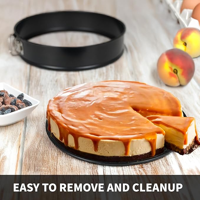 UWILLION Spring Form Cake Pans 12 Inch Springform Pan Nonstick Round Cheesecake Pan Carbon Steel Large Baking Mold Cake Tin for Christmas Birthday