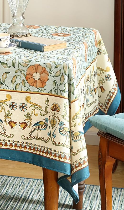 patdrea Vintage French Linen Tablecloth,Rectangular,118"x67"-Wensel