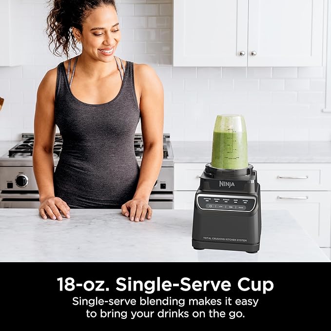 Ninja Kitchen System All-in-One, 72oz Pitcher, 8-Cup, 1200W, Grey, BR601AMZ