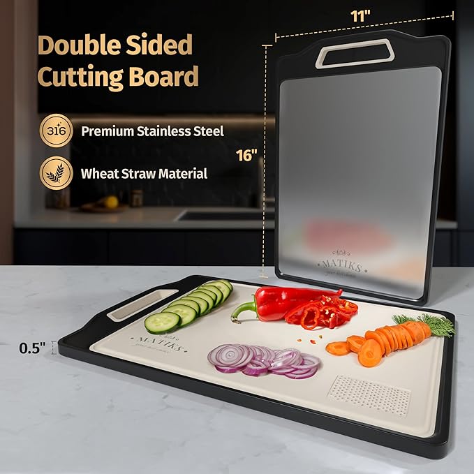 Matiks 316 Stainless Steel Cutting Board Set - 11th Steel Anniversary