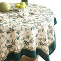 patdrea Vintage French Linen Tablecloth,Round,Diameter 55"-Noah