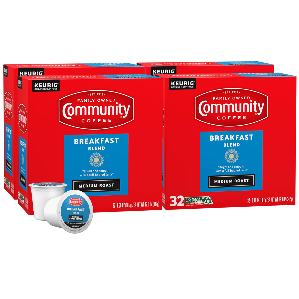 Community Coffee Grandma's Sugar Cookie Keurig K-Cup Pods, Limited Edition Holiday Flavor, Natural Ingredients, 10 Count (Pack of 1)