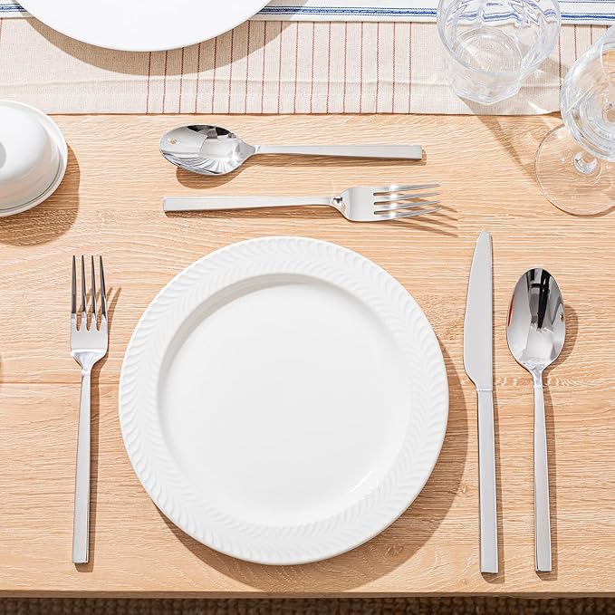 Silverware Set for 6, 30 Piece Flatware Set, Stainless Steel