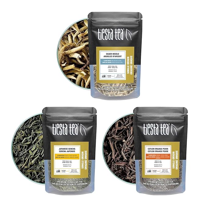 Tiesta Tea - Single Origin Tea Sampler Dry Flight Set, Loose Leaf