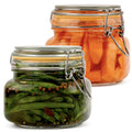 Galashield Glass Jars with Airtight Lids 16 oz [Set of 2]
