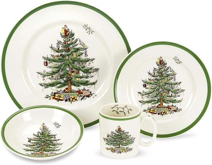 Spode Christmas Tree 4-Piece Dinnerware Setting