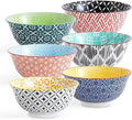 KOLLOV Cereal Bowls Set of 6 for Kitchen, 23oz Ceramic Bowls for Soup, Salad, Dessert, Rice, Serving, Oatmeal, Dishwasher & Microwave Safe, Assorted Colors