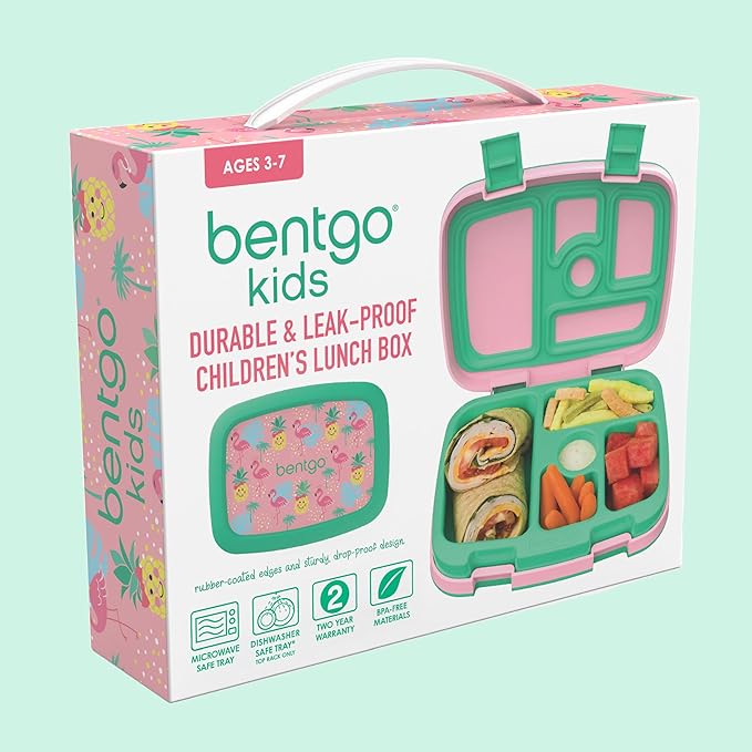 Bentgo Kids Prints Leak-Proof 5-Compartment Bento-Style Kids Lunch Box