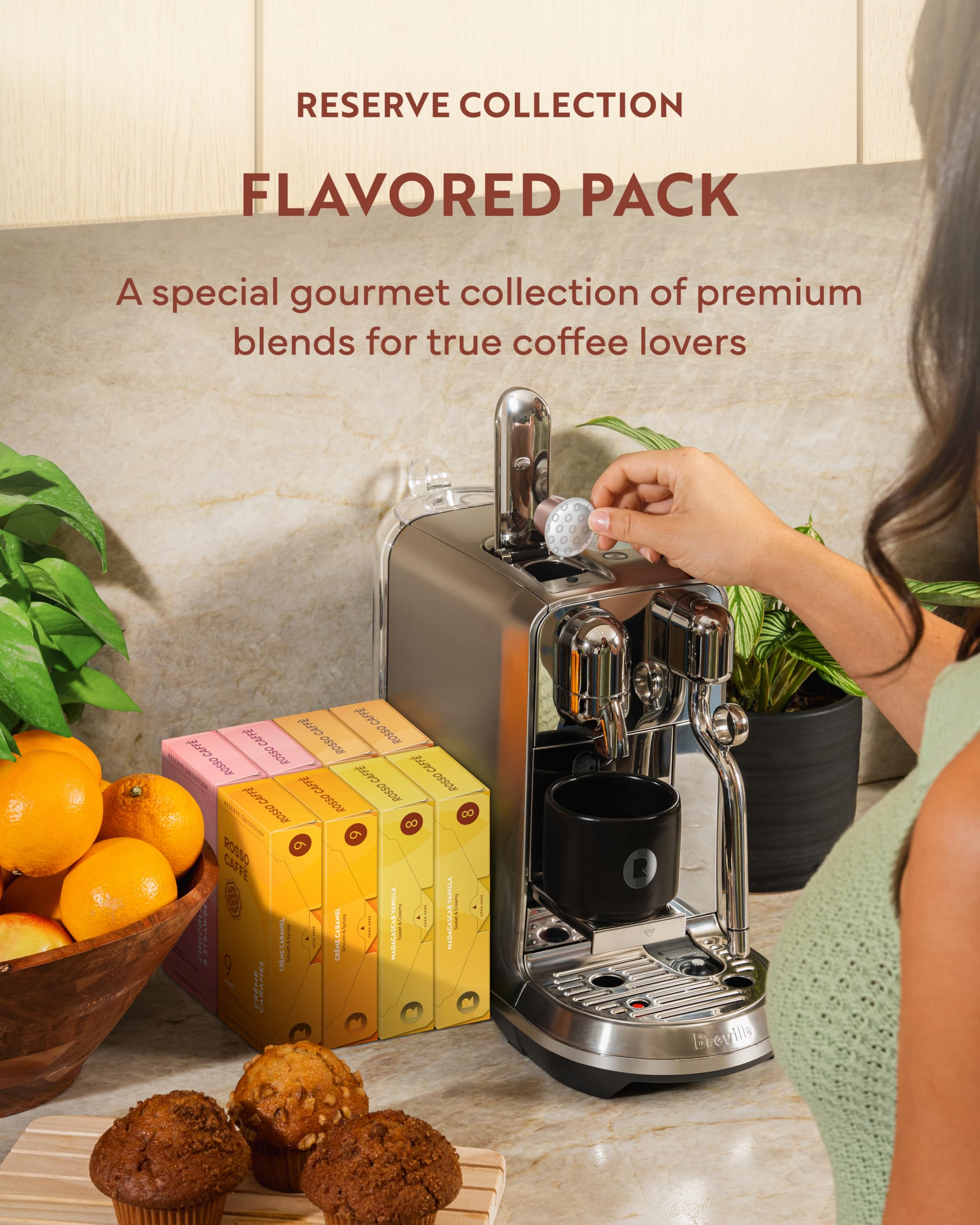 ROSSO CAFFÈ Espresso Pods for Nespresso Original Machines, Flavor Pack 80