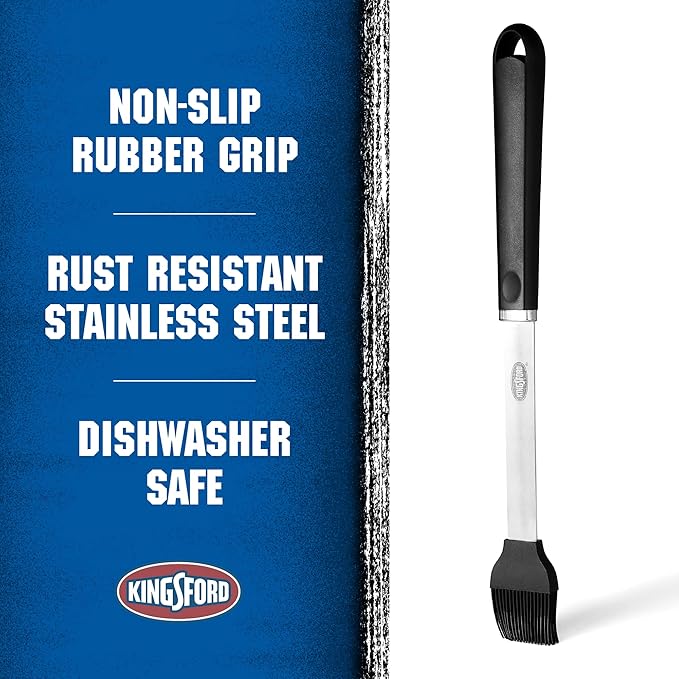 Kingsford Silicone Basting Brush, Stainless Steel, 16 Inch