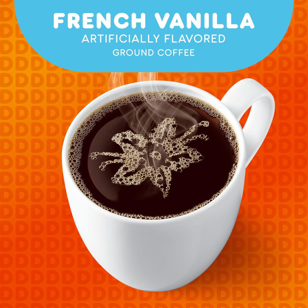 Dunkin’ French Vanilla Artificially Flavored Coffee, 60 Keurig K-Cup Pods