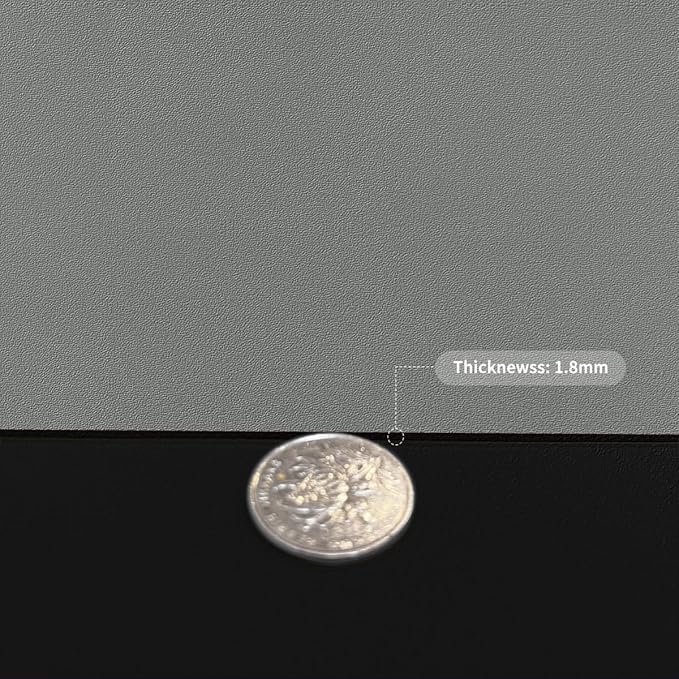 Zinkooat Faux Leather Table Cover,1.8mm Thick,36x72 Inch Table Protector,Table Protector for Dining Room Table,Dining Room Table Protector Pad.(Black+Gray,36x72)