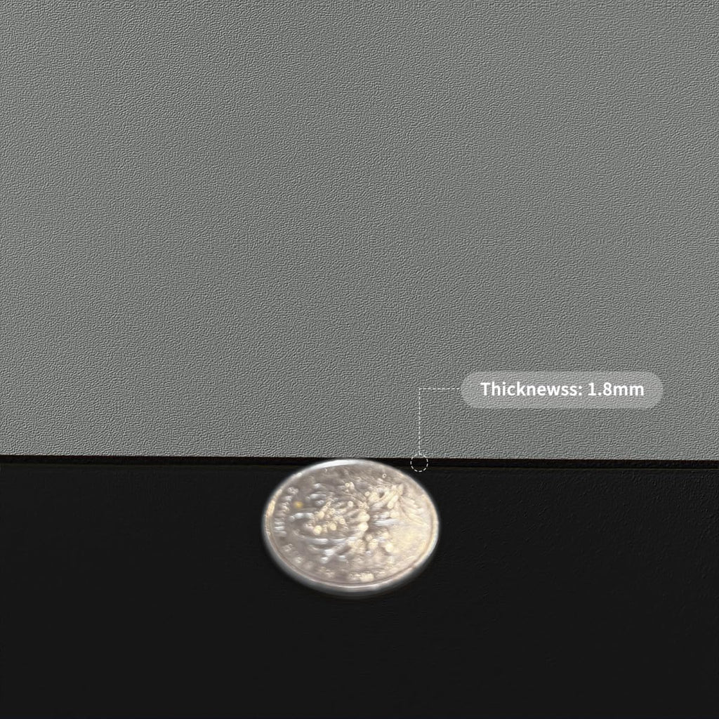 Zinkooat Faux Leather Table Cover,1.8mm Thick,42x84 Inch Table Protector,Table Protector for Dining Room Table,Table Protectors for Rectangle Tables.(Black+Gray,42x84)
