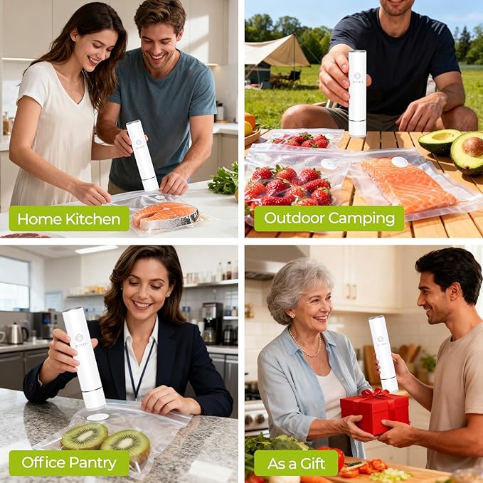 ZLTMYI Handheld Vacuum Sealer for Food with 20 Reusable Vacuum Bags