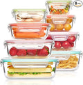Vtopmart 8 Pack Glass Food Storage Containers with Airtight Lids