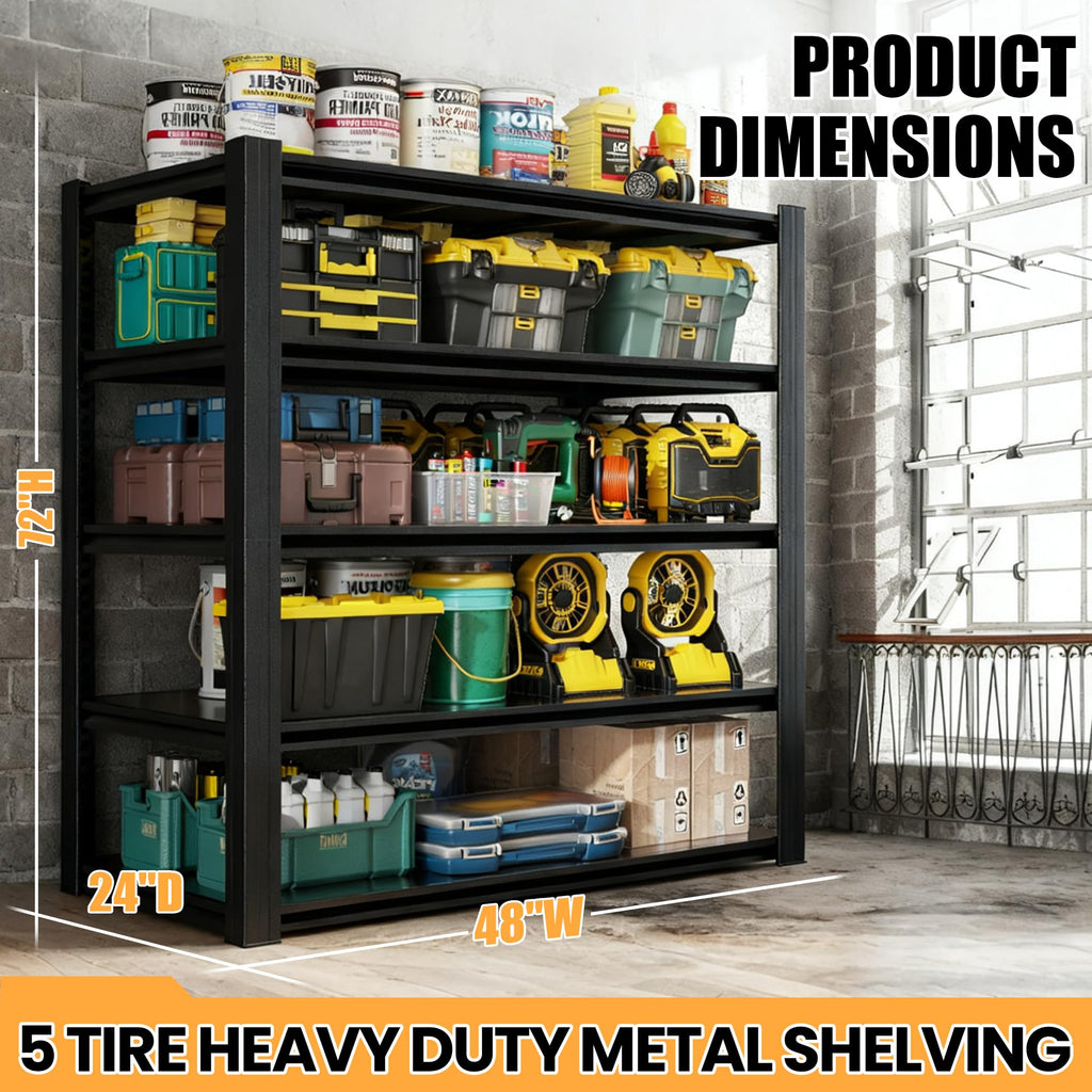mysteeldepot 72" H Garage Shelving, Heavy Duty Storage Shelves