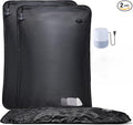 Relime Essential Vacuum Bags for Travel Luggage, Reusable Compression Bags for Checked Suitcases, Vacuum Seal Spacesaver for Cloth Packin(2Large+Pump)