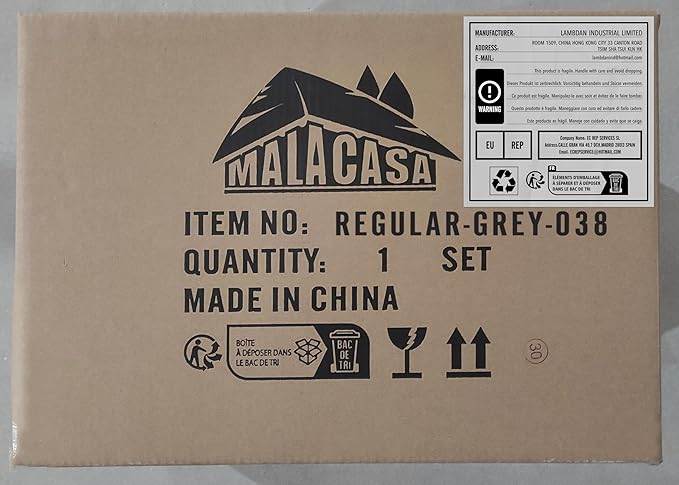 MALACASA Large Serving Bowls, 60 OZ (8") Ceramic Salad Bowls Set of 2