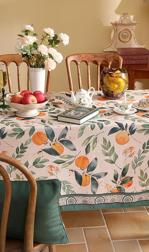 patdrea Designer French Linen Tablecloth,Square,55"x55"-Palladin A