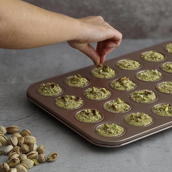 HAPPIELS 24 Cup Mini Muffin Pan Nonstick, PFOA & BPA Free