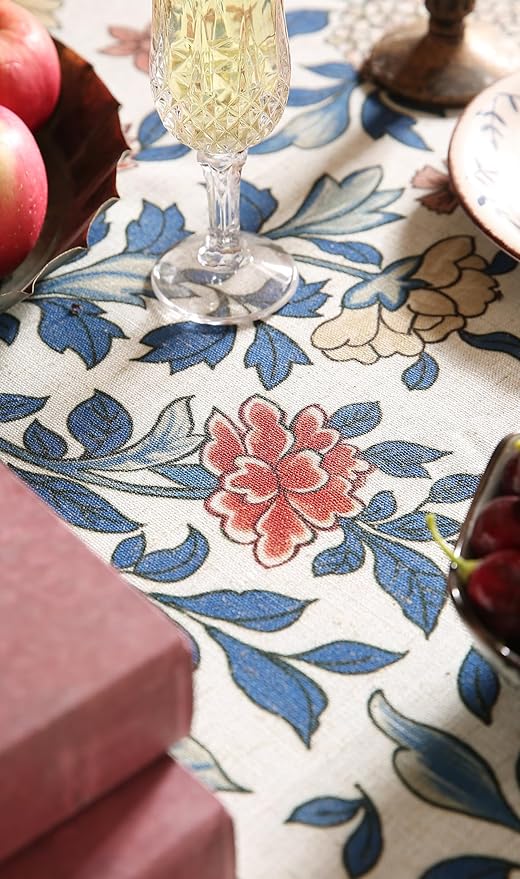 patdrea Vintage French Linen Tablecloth,Round,Diameter 67"-Ivar A