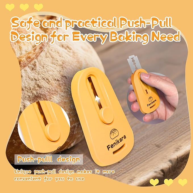 3PCS Upgraded Magnetic Sourdough Scoring Tool & Versatile Bread Scoring Tool- Professional Bread Lame for Sourdough Bread baking & Bread Making Tools - Scoring Patterns booklet & Razor Blades
