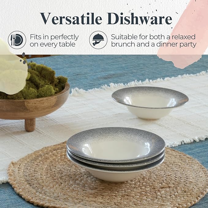 Portmeirion Potter's Mist Oatmeal Bowl - Grey, Set of 4