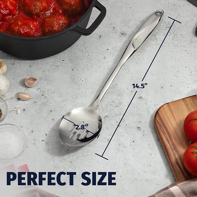 Zulay Kitchen Stainless Steel Slotted Spoon