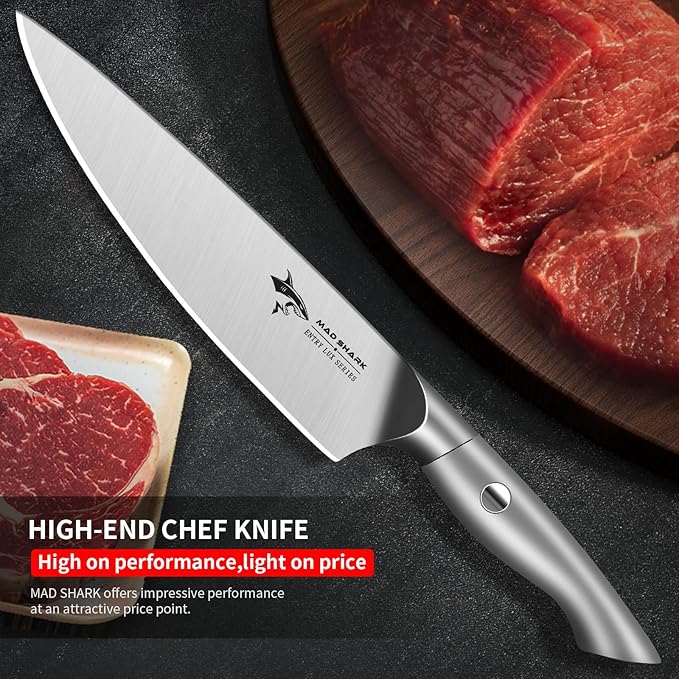 MAD SHARK 8 Inch Chef Knife, Professional Ultra Sharp Kitchen Knife