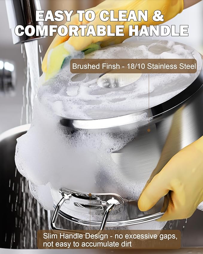 Cooks Standard Professional 20 Quart Stainless Steel Stock Pot with Lid