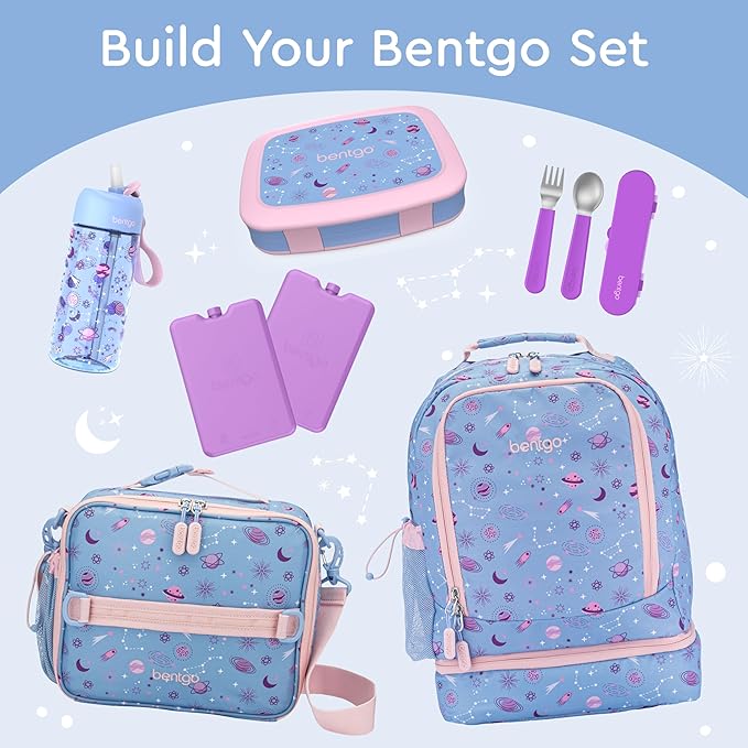 Bentgo Kids Prints Leak-Proof 5-Compartment Bento-Style Kids Lunch Box