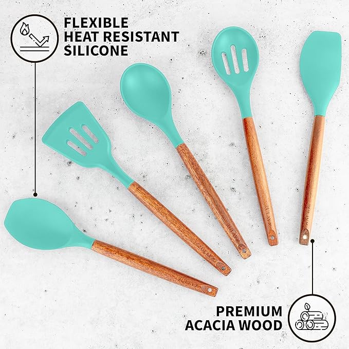 Zulay Kitchen 5 Piece Silicone Utensil Set