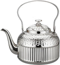 SANQIAHOME Antique 1.8L (60 Oz) Stainless Steel Teapot with Infuser Silver