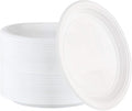 PLASTICPRO 9 inch Round Plastic Plates Microwaveable, Disposable 200 Count
