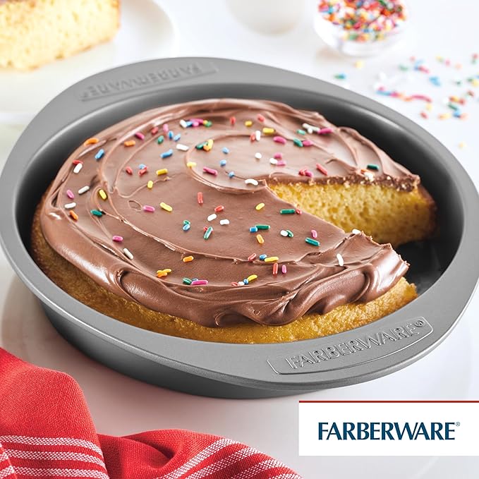 Farberware Nonstick 9-Inch Round Cake Pan, Baking Pan