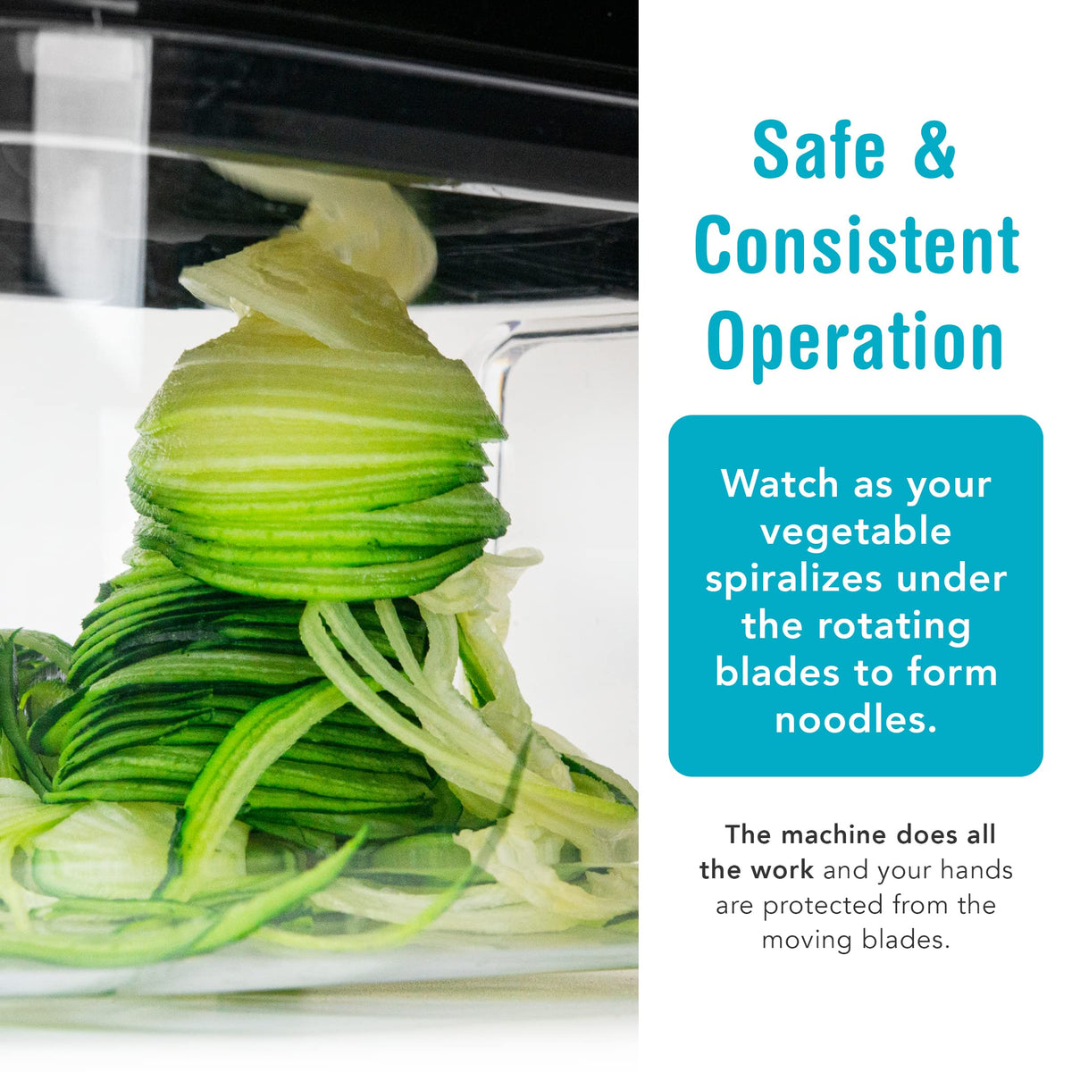 Shine Kitchen Co. SES-100 Electric Vegetable Spiralizer with No Slip Veggie Grip
