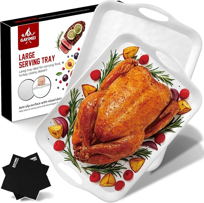 Extra Large 20" x 13" Serving Platters for Turkey, Party Entertaining